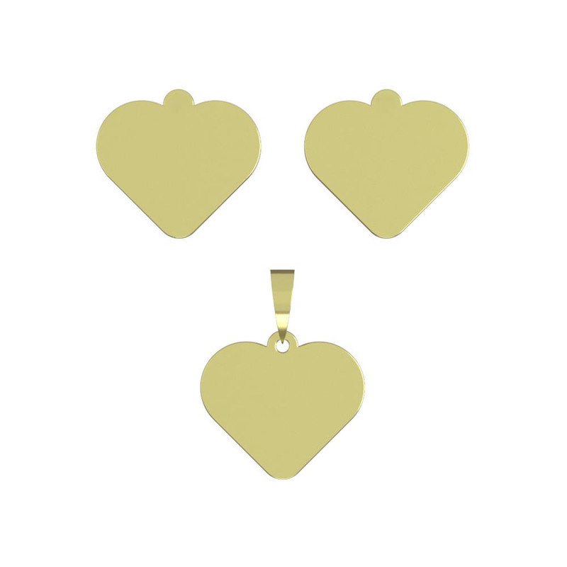 نیم ست طلا 18 عیار زنانه مدوپد مدل قلب کد NA17774 نیم ست طلا 18 عیار زنانه مدوپد مدل قلب کد NA17774