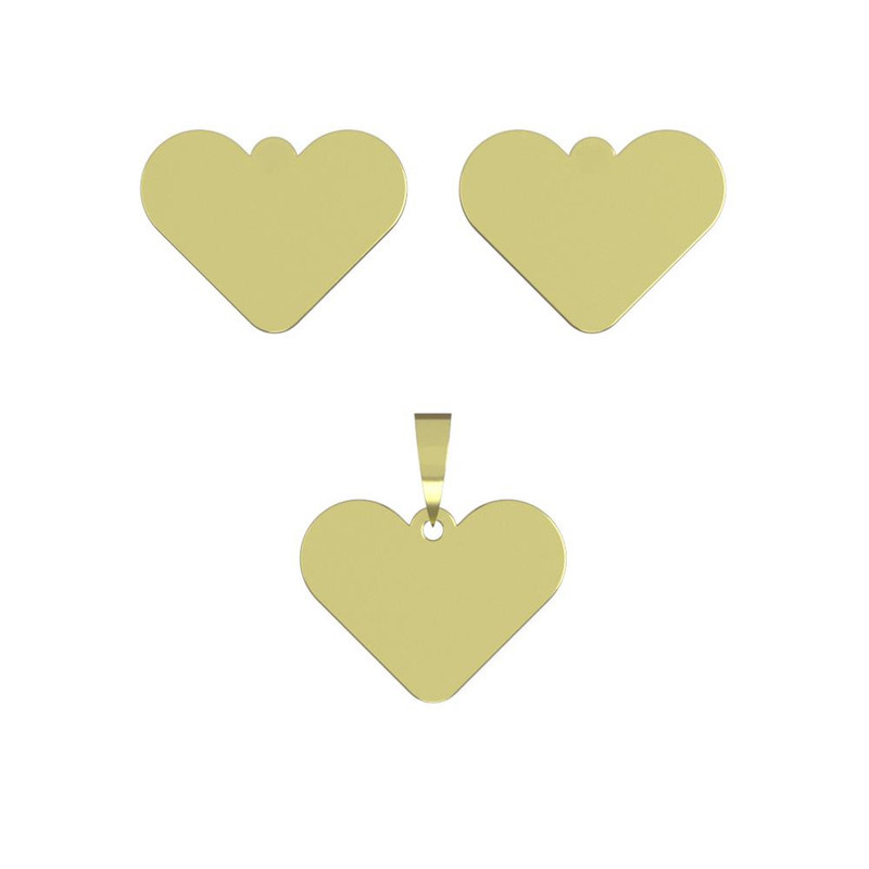 نیم ست طلا 18 عیار زنانه مدوپد مدل قلب کد NA17775 نیم ست طلا 18 عیار زنانه مدوپد مدل قلب کد NA17775