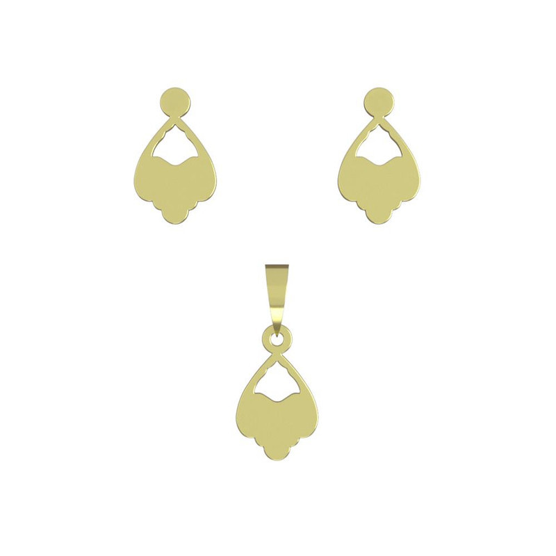 نیم ست طلا 18 عیار زنانه مدوپد مدل هندسی کد NA10519 نیم ست طلا 18 عیار زنانه مدوپد مدل هندسی کد NA10519