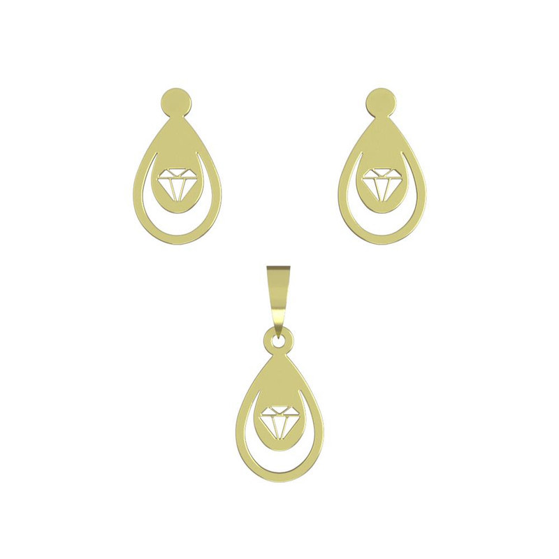 نیم ست طلا 18 عیار زنانه مدوپد مدل الماس کد NA10536 نیم ست طلا 18 عیار زنانه مدوپد مدل الماس کد NA10536