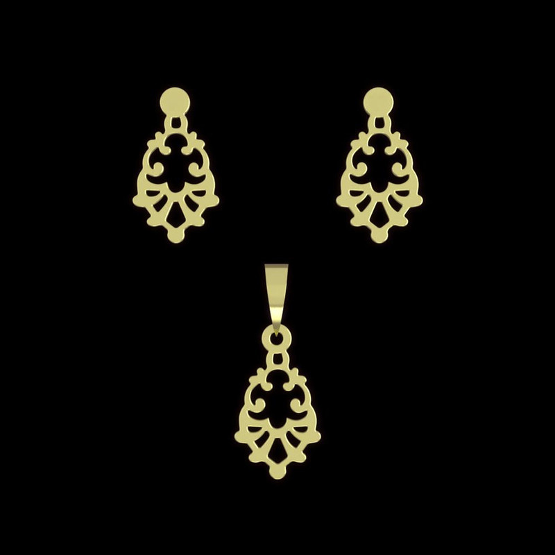 نیم ست طلا 18 عیار زنانه مدوپد مدل هندسی کد NA10571 نیم ست طلا 18 عیار زنانه مدوپد مدل هندسی کد NA10571