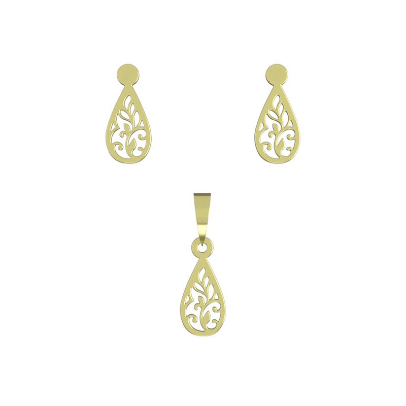 نیم ست طلا 18 عیار زنانه مدوپد مدل اسلیمی کد NA10580 نیم ست طلا 18 عیار زنانه مدوپد مدل اسلیمی کد NA10580