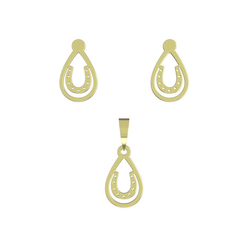 نیم ست طلا 18 عیار زنانه مدوپد مدل اشک کد NA10612 نیم ست طلا 18 عیار زنانه مدوپد مدل اشک کد NA10612