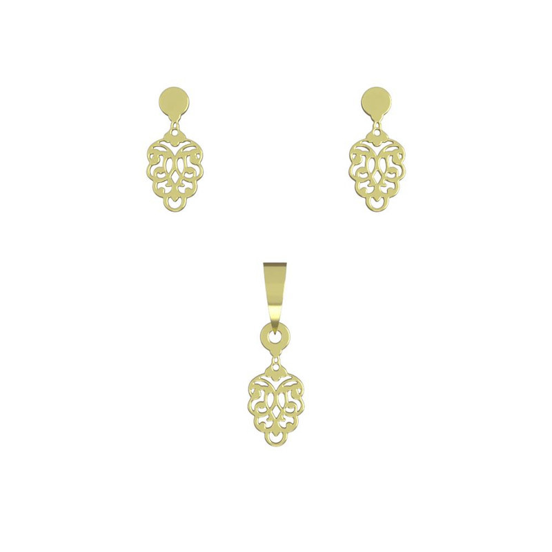 نیم ست طلا 18 عیار زنانه مدوپد مدل اسلیمی کد NA10674 نیم ست طلا 18 عیار زنانه مدوپد مدل اسلیمی کد NA10674