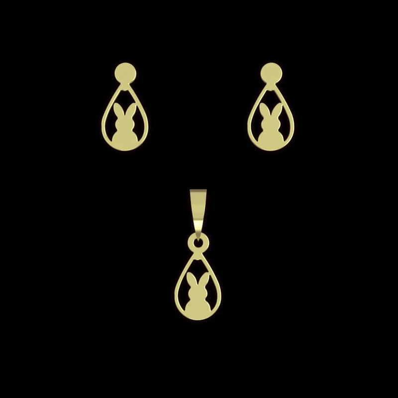 نیم ست طلا 18 عیار زنانه مدوپد مدل خرگوش کد NA10702 نیم ست طلا 18 عیار زنانه مدوپد مدل خرگوش کد NA10702