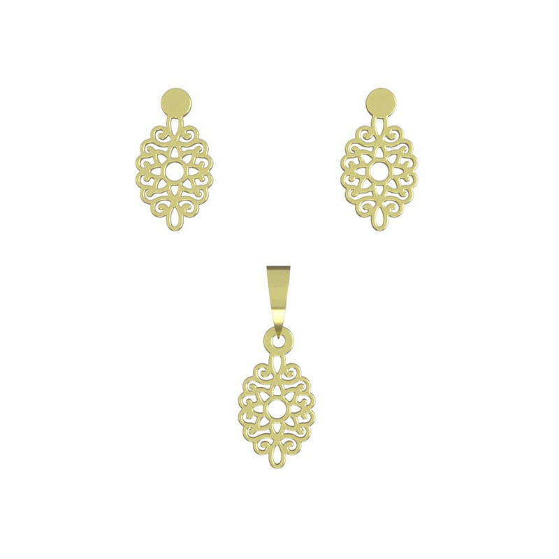 نیم ست طلا 18 عیار زنانه مدوپد مدل اسلیمی کد NA10740 نیم ست طلا 18 عیار زنانه مدوپد مدل اسلیمی کد NA10740