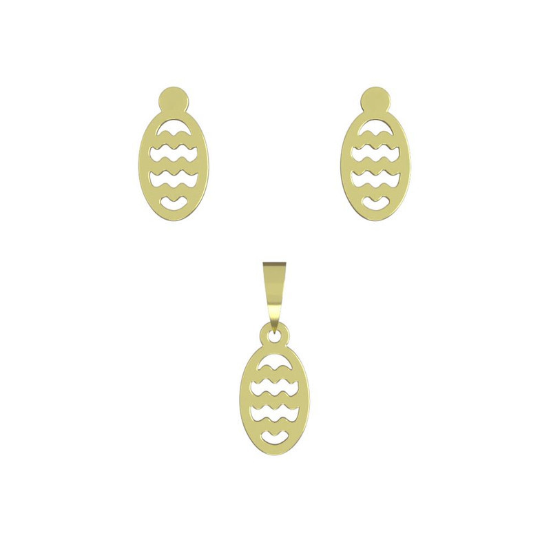 نیم ست طلا 18 عیار زنانه مدوپد مدل بیضی کد NA10746 نیم ست طلا 18 عیار زنانه مدوپد مدل بیضی کد NA10746