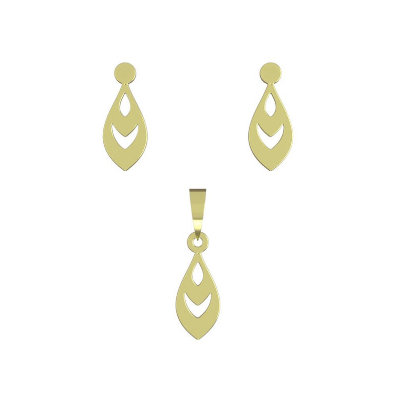 نیم ست طلا 18 عیار زنانه مدوپد مدل اشک کد NA10813 نیم ست طلا 18 عیار زنانه مدوپد مدل اشک کد NA10813