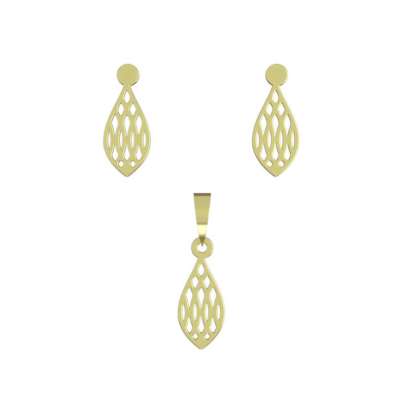 نیم ست طلا 18 عیار زنانه مدوپد مدل هندسی کد NA10823 نیم ست طلا 18 عیار زنانه مدوپد مدل هندسی کد NA10823