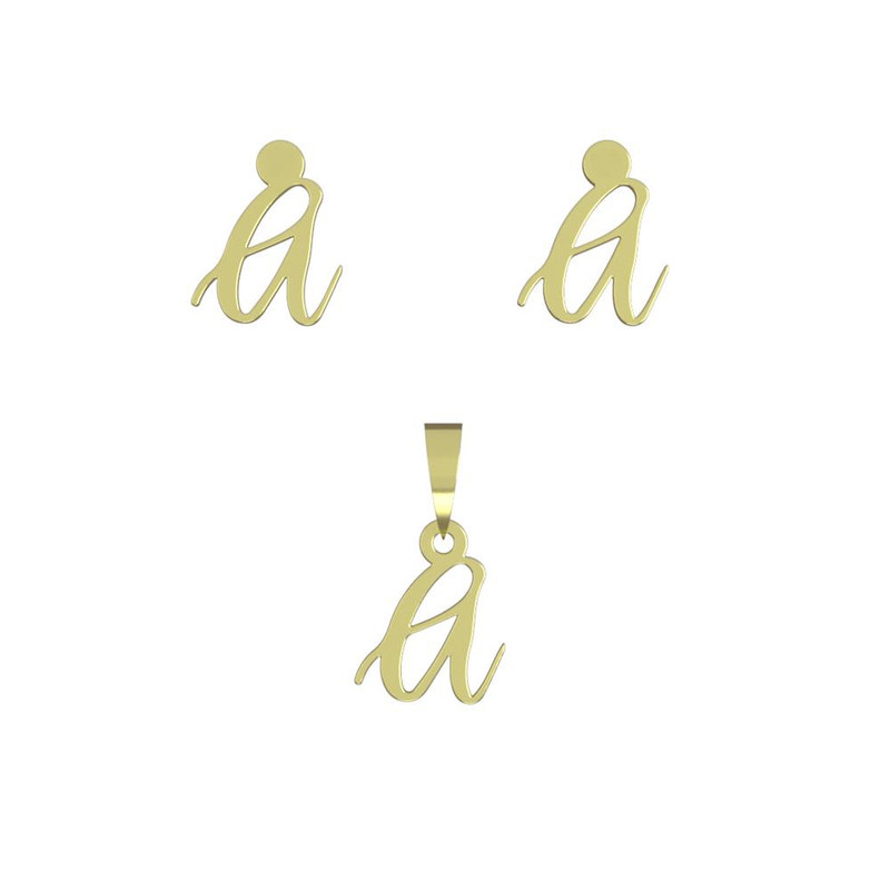 نیم ست طلا 18 عیار زنانه مدوپد مدل حرف a کد NA10849 نیم ست طلا 18 عیار زنانه مدوپد مدل حرف a کد NA10849