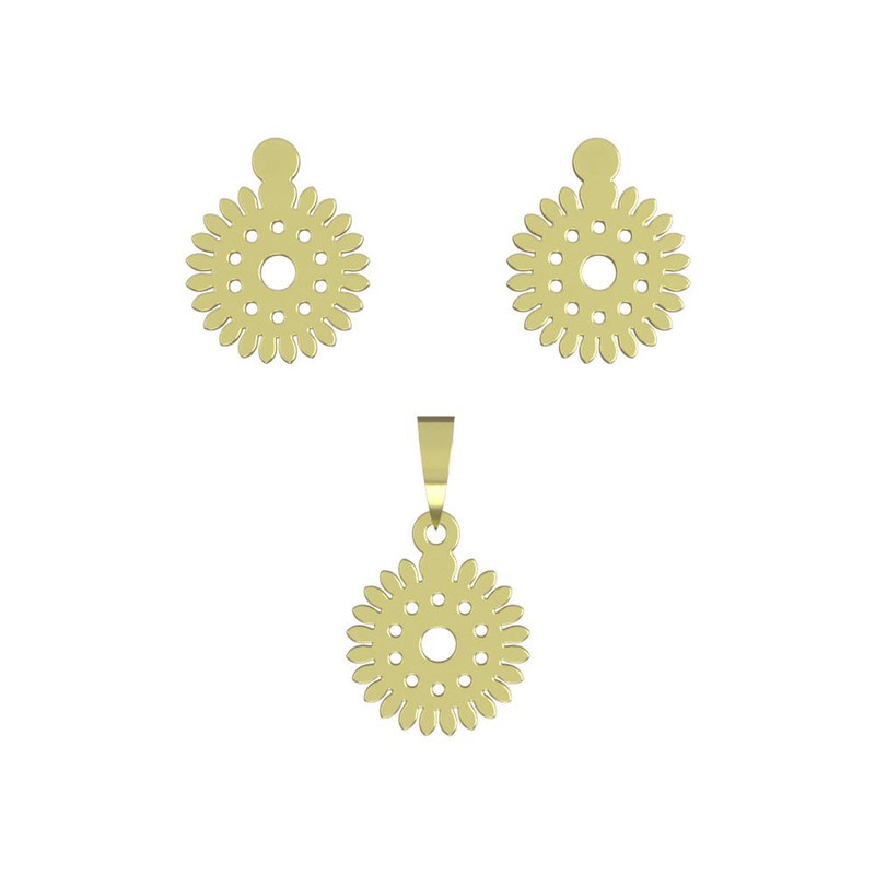 نیم ست طلا 18 عیار زنانه مدوپد مدل هندسی کد NA10861 نیم ست طلا 18 عیار زنانه مدوپد مدل هندسی کد NA10861