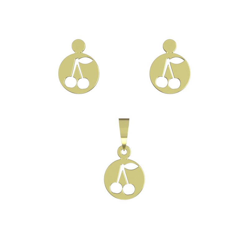 نیم ست طلا 18 عیار زنانه مدوپد مدل گیلاس کد NA10886 نیم ست طلا 18 عیار زنانه مدوپد مدل گیلاس کد NA10886