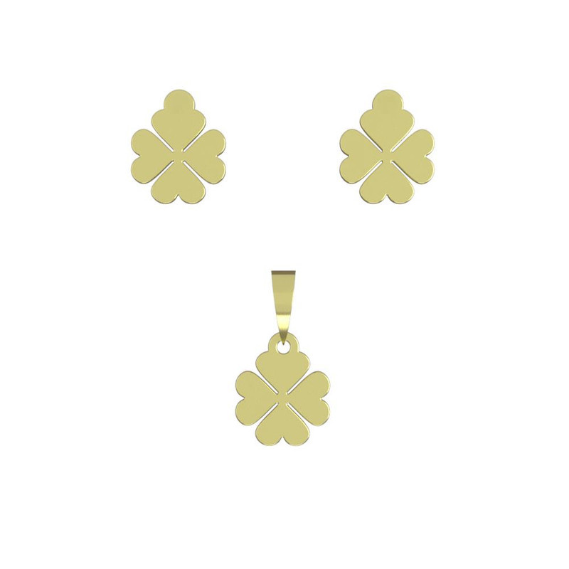 نیم ست طلا 18 عیار زنانه مدوپد مدل گل کد NA10918 نیم ست طلا 18 عیار زنانه مدوپد مدل گل کد NA10918