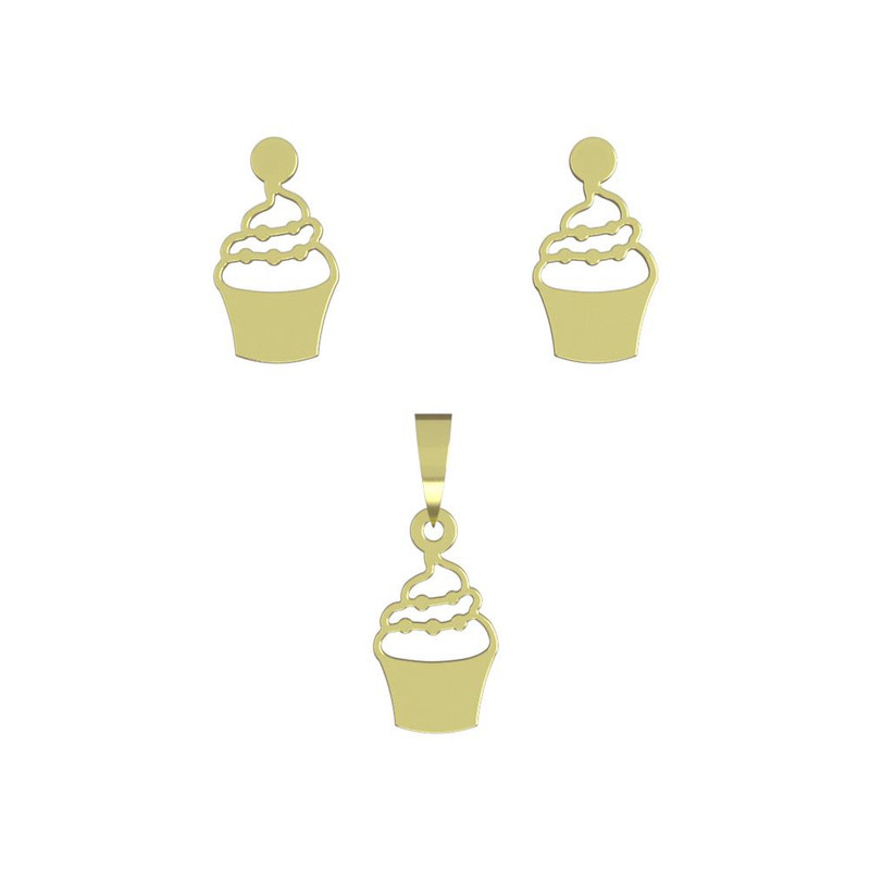 نیم ست طلا 18 عیار زنانه مدوپد مدل بستنی کد NA10946 نیم ست طلا 18 عیار زنانه مدوپد مدل بستنی کد NA10946