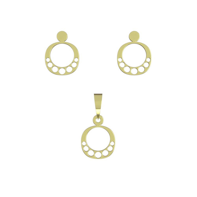 نیم ست طلا 18 عیار زنانه مدوپد مدل هندسی کد NA10948 نیم ست طلا 18 عیار زنانه مدوپد مدل هندسی کد NA10948