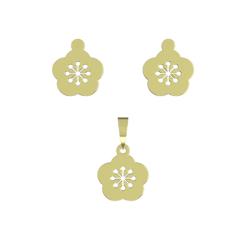 نیم ست طلا 18 عیار زنانه مدوپد مدل هندسی کد NA10955 نیم ست طلا 18 عیار زنانه مدوپد مدل هندسی کد NA10955