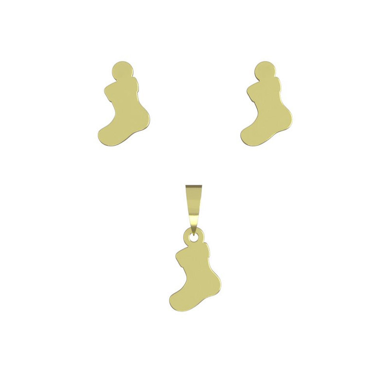 نیم ست طلا 18 عیار زنانه مدوپد مدل جوراب کد NA10962 نیم ست طلا 18 عیار زنانه مدوپد مدل جوراب کد NA10962