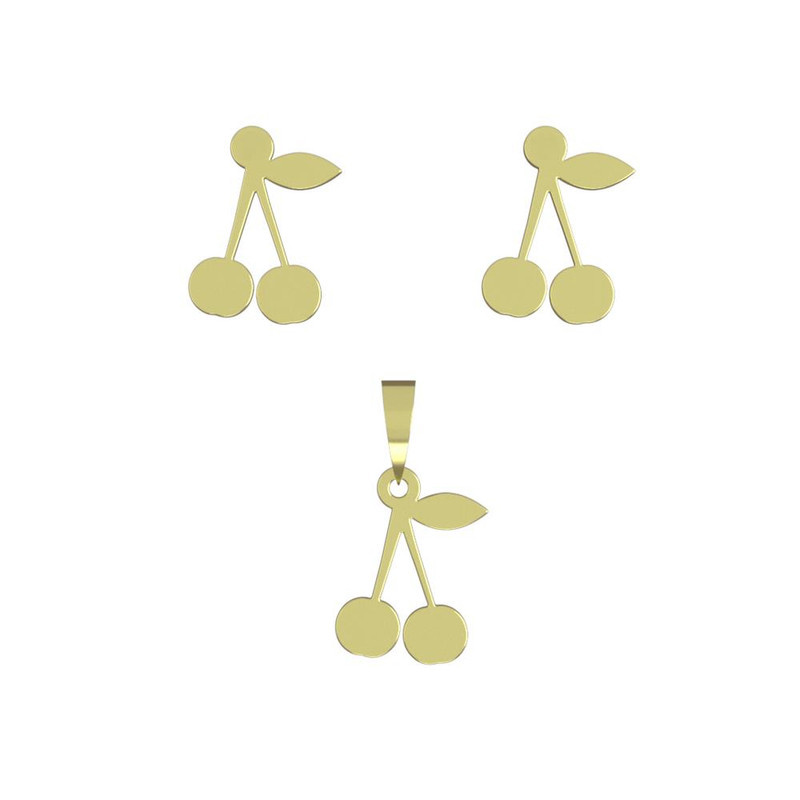 نیم ست طلا 18 عیار زنانه مدوپد مدل گیلاس کد NA10963 نیم ست طلا 18 عیار زنانه مدوپد مدل گیلاس کد NA10963