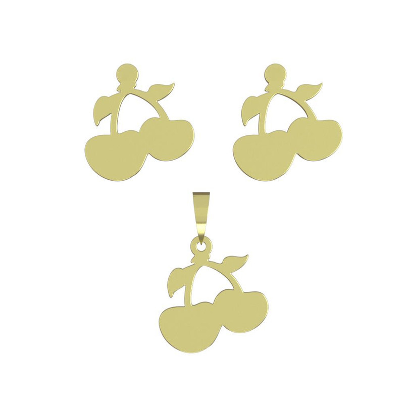 نیم ست طلا 18 عیار زنانه مدوپد مدل گیلاس کد NA10975 نیم ست طلا 18 عیار زنانه مدوپد مدل گیلاس کد NA10975