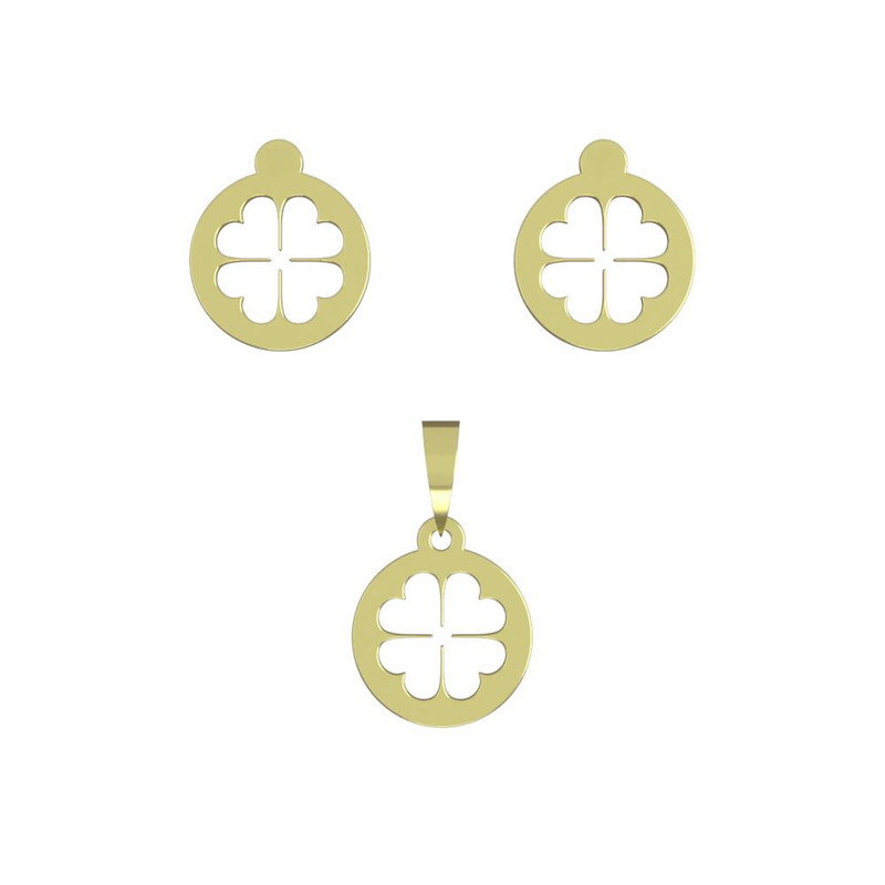 نیم ست طلا 18 عیار زنانه مدوپد مدل گل کد NA10992 نیم ست طلا 18 عیار زنانه مدوپد مدل گل کد NA10992