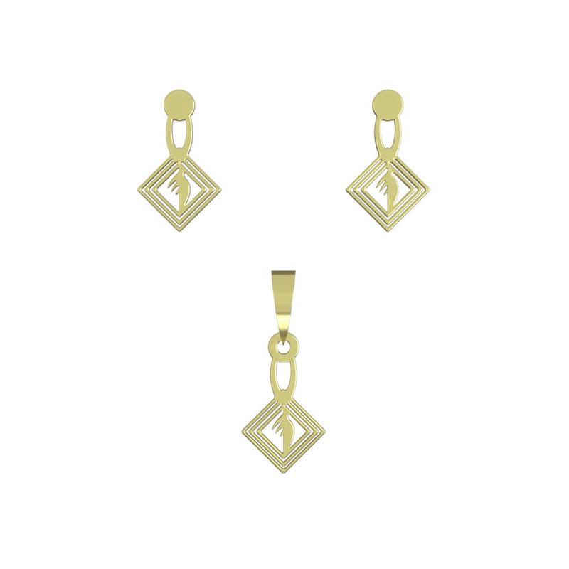 نیم ست طلا 18 عیار زنانه مدوپد مدل هندسی کد NA11019 نیم ست طلا 18 عیار زنانه مدوپد مدل هندسی کد NA11019