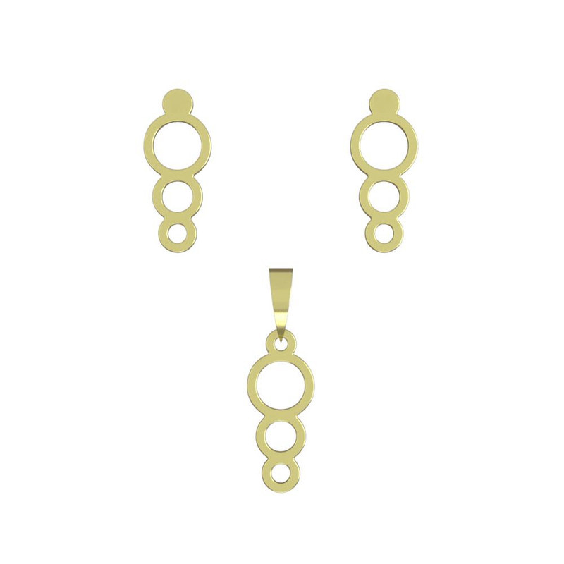 نیم ست طلا 18 عیار زنانه مدوپد مدل حلقه دایره کد NA11070 نیم ست طلا 18 عیار زنانه مدوپد مدل حلقه دایره کد NA11070