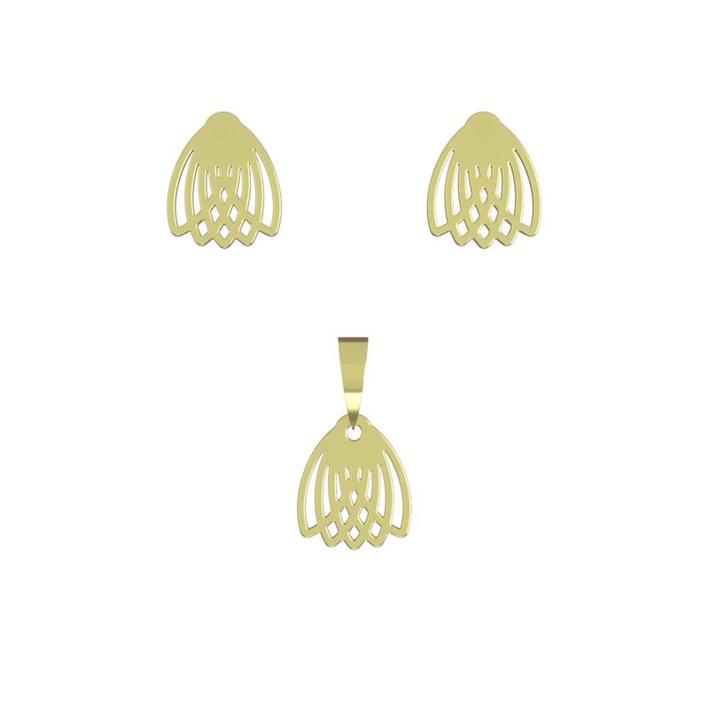 نیم ست طلا 18 عیار زنانه مدوپد مدل هندسی کد NA11140 نیم ست طلا 18 عیار زنانه مدوپد مدل هندسی کد NA11140