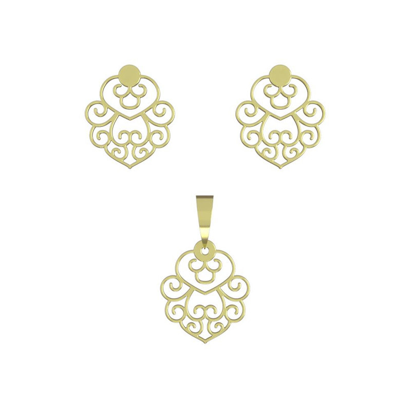 نیم ست طلا 18 عیار زنانه مدوپد مدل هندسی کد NA11142 نیم ست طلا 18 عیار زنانه مدوپد مدل هندسی کد NA11142