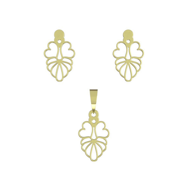 نیم ست طلا 18 عیار زنانه مدوپد مدل هندسی کد NA11145 نیم ست طلا 18 عیار زنانه مدوپد مدل هندسی کد NA11145