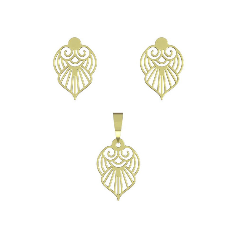 نیم ست طلا 18 عیار زنانه مدوپد مدل هندسی کد NA11146 نیم ست طلا 18 عیار زنانه مدوپد مدل هندسی کد NA11146