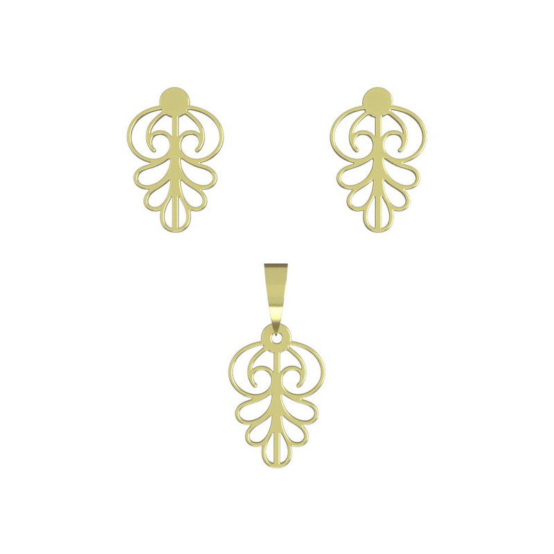 نیم ست طلا 18 عیار زنانه مدوپد مدل هندسی کد NA11147 نیم ست طلا 18 عیار زنانه مدوپد مدل هندسی کد NA11147