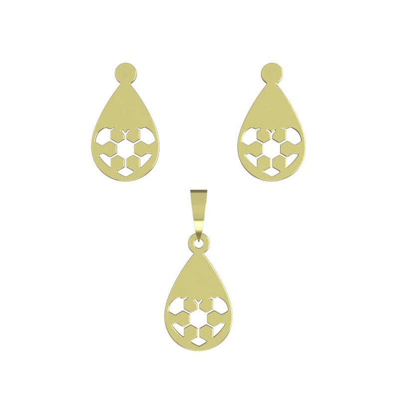 نیم ست طلا 18 عیار زنانه مدوپد مدل قلب فوتبالی کد NA11164 نیم ست طلا 18 عیار زنانه مدوپد مدل قلب فوتبالی کد NA11164