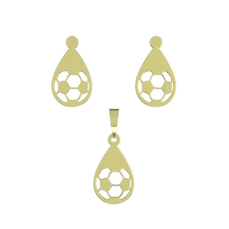 نیم ست طلا 18 عیار زنانه مدوپد مدل توپ فوتبال کد NA11165 نیم ست طلا 18 عیار زنانه مدوپد مدل توپ فوتبال کد NA11165