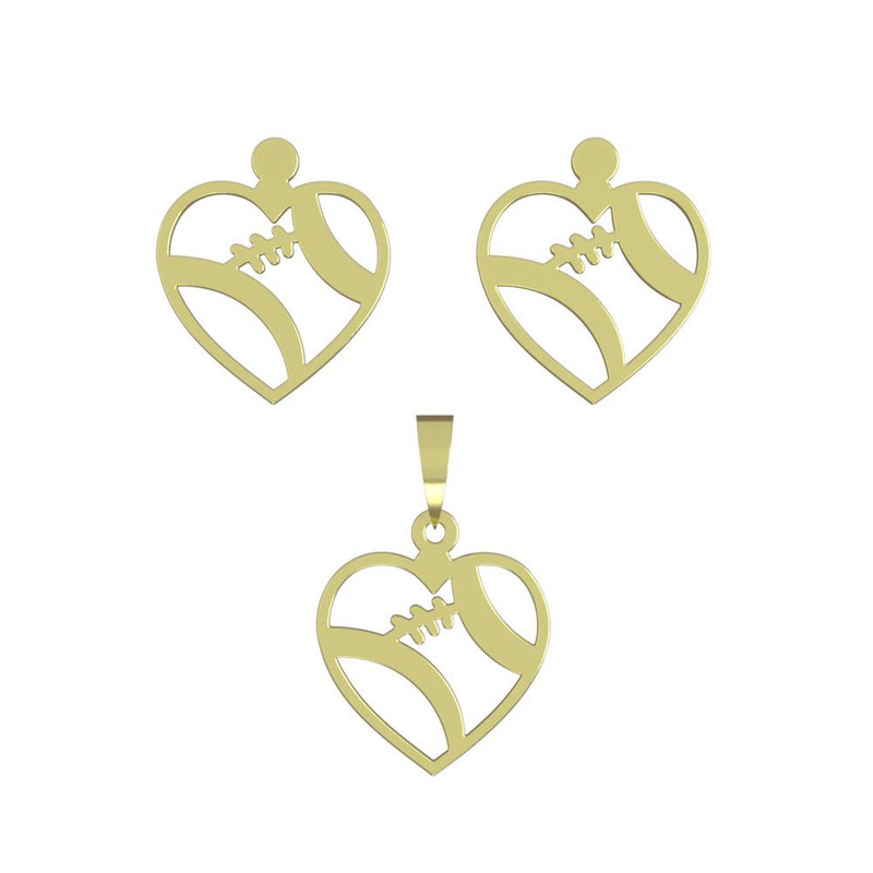 نیم ست طلا 18 عیار زنانه مدوپد مدل قلب کد NA11177 نیم ست طلا 18 عیار زنانه مدوپد مدل قلب کد NA11177