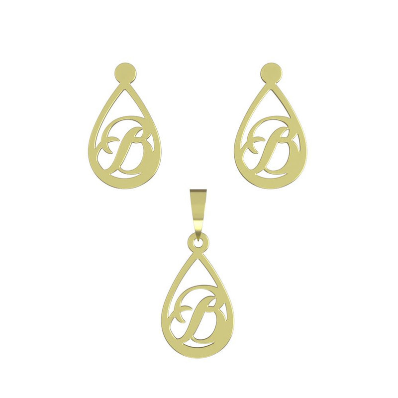 نیم ست طلا 18 عیار زنانه مدوپد مدل حرف B کد NA11190 نیم ست طلا 18 عیار زنانه مدوپد مدل حرف B کد NA11190