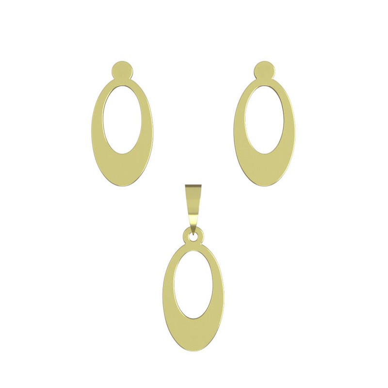 نیم ست طلا 18 عیار زنانه مدوپد مدل بیضی کد NA11206 نیم ست طلا 18 عیار زنانه مدوپد مدل بیضی کد NA11206