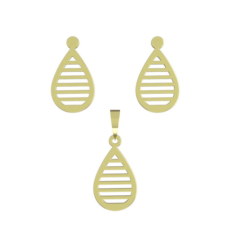 نیم ست طلا 18 عیار زنانه مدوپد مدل اشک کد NA11231 نیم ست طلا 18 عیار زنانه مدوپد مدل اشک کد NA11231