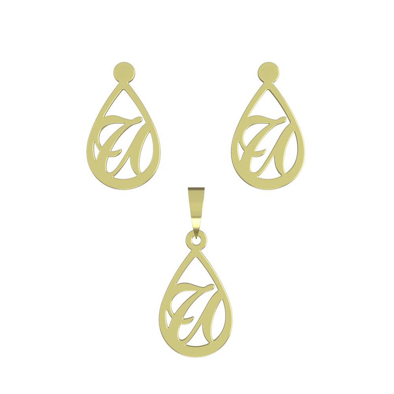 نیم ست طلا 18 عیار زنانه مدوپد مدل حرف a کد NA11244 نیم ست طلا 18 عیار زنانه مدوپد مدل حرف a کد NA11244