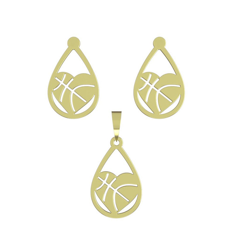 نیم ست طلا 18 عیار زنانه مدوپد مدل قلب کد NA11251