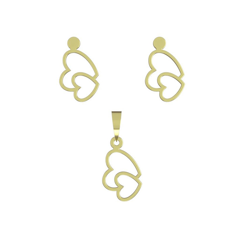 نیم ست طلا 18 عیار زنانه مدوپد مدل قلب کد NA11256 نیم ست طلا 18 عیار زنانه مدوپد مدل قلب کد NA11256