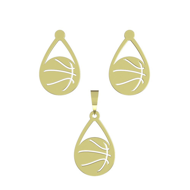 نیم ست طلا 18 عیار زنانه مدوپد مدل  بسکتبال کد NA11261 نیم ست طلا 18 عیار زنانه مدوپد مدل  بسکتبال کد NA11261