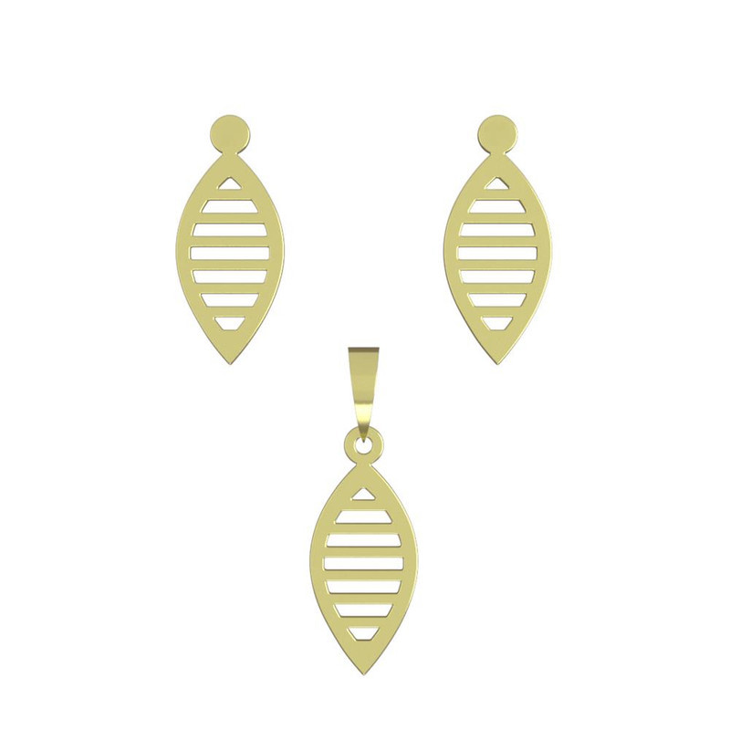 نیم ست طلا 18 عیار زنانه مدوپد مدل اشک کد NA11274 نیم ست طلا 18 عیار زنانه مدوپد مدل اشک کد NA11274