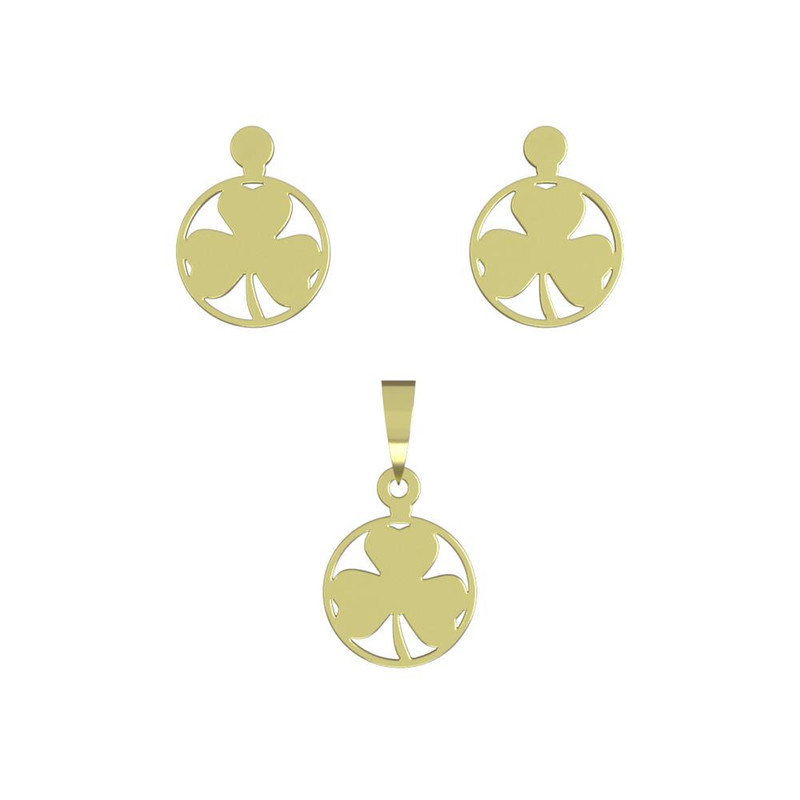 نیم ست طلا 18 عیار زنانه مدوپد مدل برگ کد NA11289 نیم ست طلا 18 عیار زنانه مدوپد مدل برگ کد NA11289