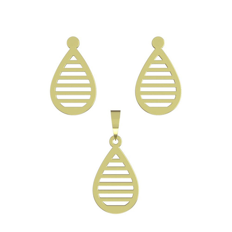 نیم ست طلا 18 عیار زنانه مدوپد مدل اشک کد NA11330 نیم ست طلا 18 عیار زنانه مدوپد مدل اشک کد NA11330