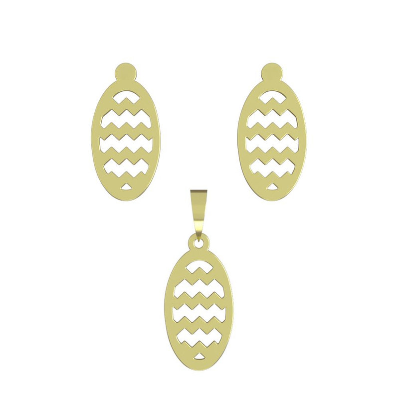 نیم ست طلا 18 عیار زنانه مدوپد مدل بیضی کد NA11336 نیم ست طلا 18 عیار زنانه مدوپد مدل بیضی کد NA11336