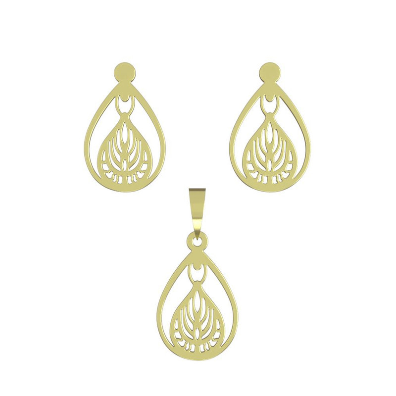 نیم ست طلا 18 عیار زنانه مدوپد مدل هندسی کد NA11361 نیم ست طلا 18 عیار زنانه مدوپد مدل هندسی کد NA11361