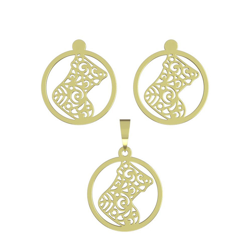 نیم ست طلا 18 عیار زنانه مدوپد مدل جوراب کریسمس کد NA11372 نیم ست طلا 18 عیار زنانه مدوپد مدل جوراب کریسمس کد NA11372