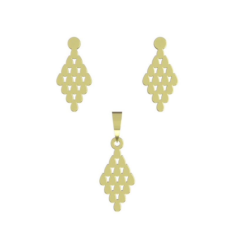 نیم ست طلا 18 عیار زنانه مدوپد مدل هندسی کد NA11375 نیم ست طلا 18 عیار زنانه مدوپد مدل هندسی کد NA11375