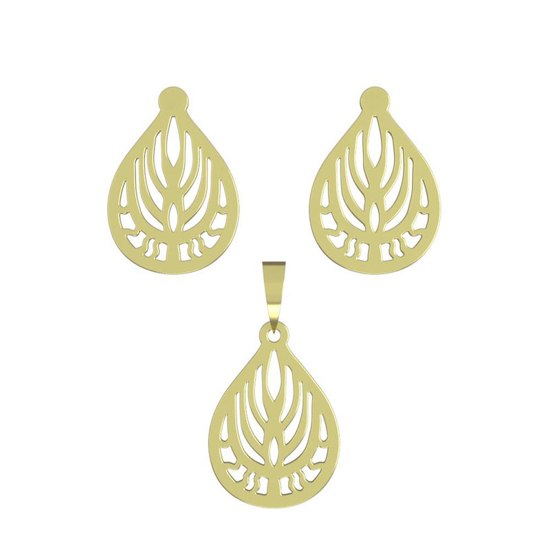 نیم ست طلا 18 عیار زنانه مدوپد مدل اشک کد NA11398 نیم ست طلا 18 عیار زنانه مدوپد مدل اشک کد NA11398