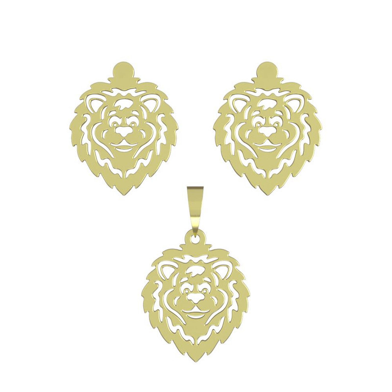 نیم ست طلا 18 عیار زنانه مدوپد مدل شیر کد NA11400 نیم ست طلا 18 عیار زنانه مدوپد مدل شیر کد NA11400